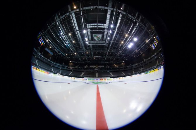 Karolio Kavolėlio nuotr./Kauno „Žalgirio“ arena parengta ledo ritulio turnyrui.