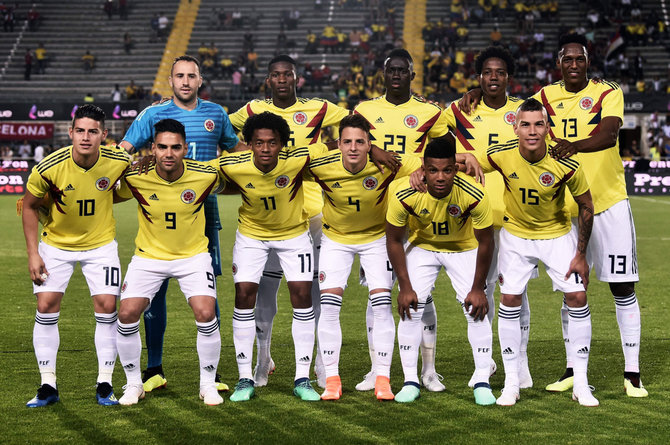 „Scanpix“ nuotr./Kolumbijos futbolo rinktinė