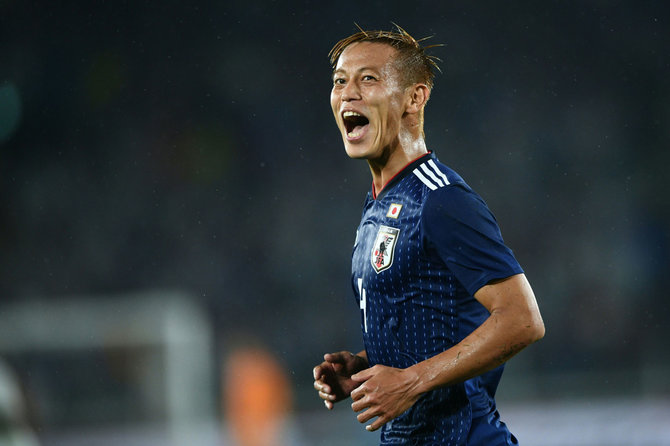 „Scanpix“ nuotr./Japonijos futbolo rinktinės senbūvis Keisuke Honda