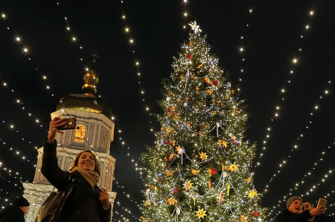 „Scanpix“ nuotr./Kijevo Kalėdų eglė