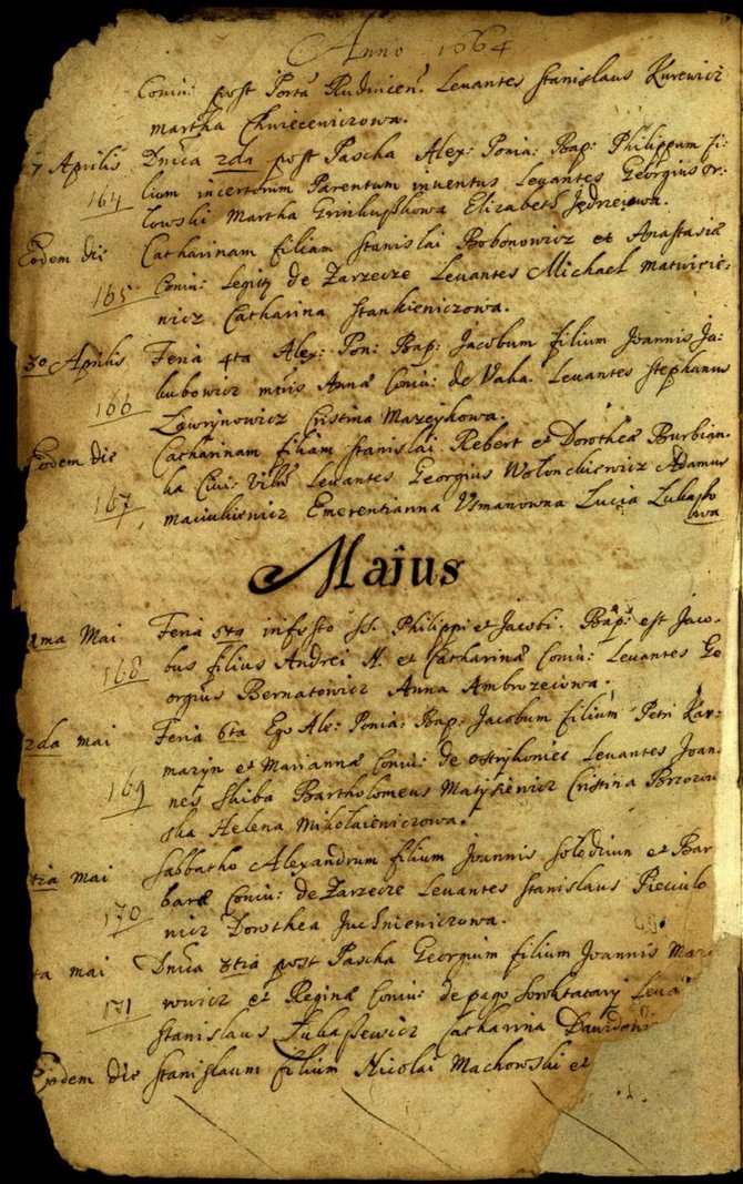 Epaveldas.lt/Vilniaus Šv. Jonų RKB gimimo ir santuokos metrikų knygos, 1664 m.-1672 m. 