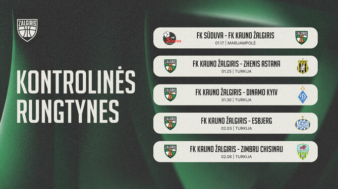 Nuotr. aut. „Žalgiris“/„Žalgirio“ kontrolinės rungtynės