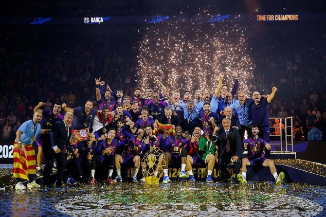 Nuotr. aut. EHF /„Barcelona“ rankininkų triumfas