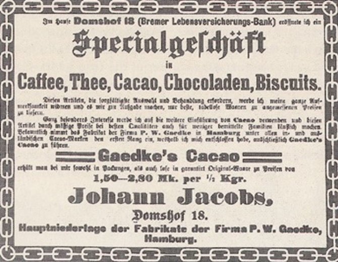 J.Jacobso parduotuvės reklama / „Jacobs Douwe Egberts (JDE)“ nuotr.