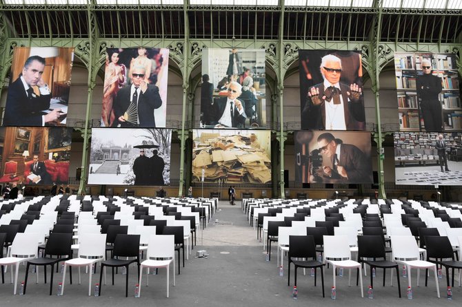 AFP/„Scanpix“ nuotr./Karlo Lagerfeldo memorialinio renginio svečiai