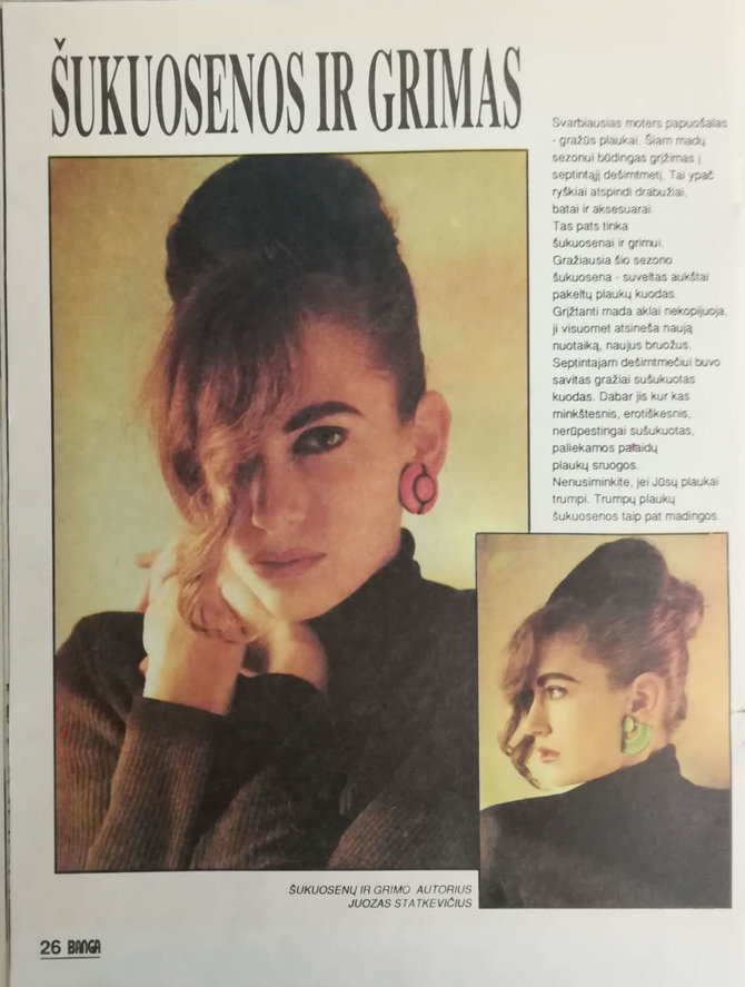 Žurnalas „Banga“ (1992 m., tiražas: 40 000)/Šukuosenų tendencijos