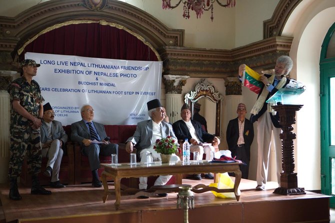 Gintaro Vyšniausko nuotr./Vlado Vitkausko fotografijų parodos pristatymas Chandros Shamsher rūmuose Katmandu 