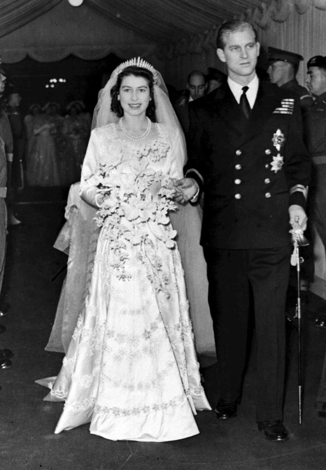 Vida Press nuotr./Karalienės Elžbietos II ir princo Philipo vestuvės (1947 m. lapkričio 20 d.)