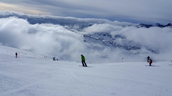 Slidinėjimas Cervinia kurorte Italijoje