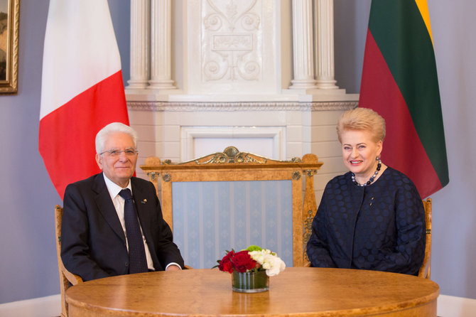 Žygimanto Gedvilos / 15min nuotr./Sergio Mattarella ir Dalia Grybauskaitė