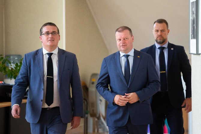 Žygimanto Gedvilos / BNS nuotr./Skirmantas Malinauskas ir Saulius Skvernelis