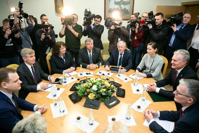 Žygimanto Gedvilos / 15min nuotr./Prezidentas G.Nausėdos susitikimas su LR Seimo valdyba