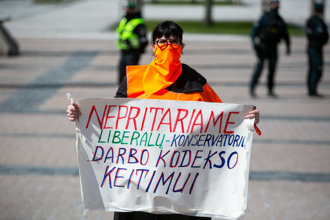 Žygimanto Gedvilos / 15min nuotr./Tarptautinė darbo diena minima piketu