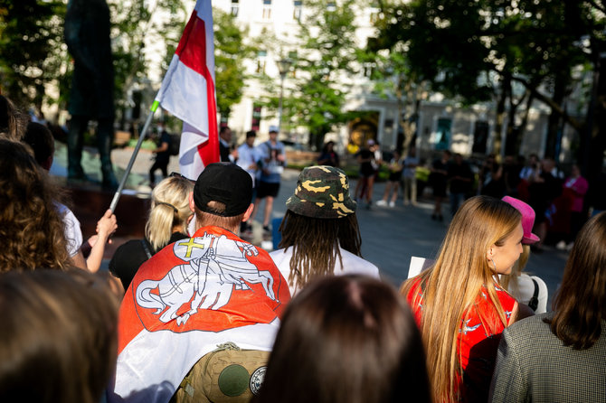 Žygimanto Gedvilos / 15min nuotr./Solidarumo su Baltarusija akcija „Mūsų 97 %“ už skaidrius rinkimus