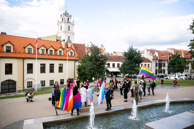 Žygimanto Gedvilos / 15min nuotr./Solidarumo akcija su Lenkijos LGBT+