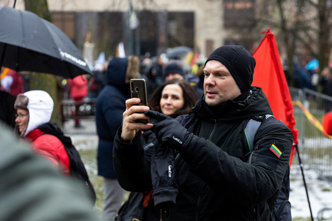 Žygimanto Gedvilos / 15min nuotr./Protestas prie Seimo Sausio 13-ąją