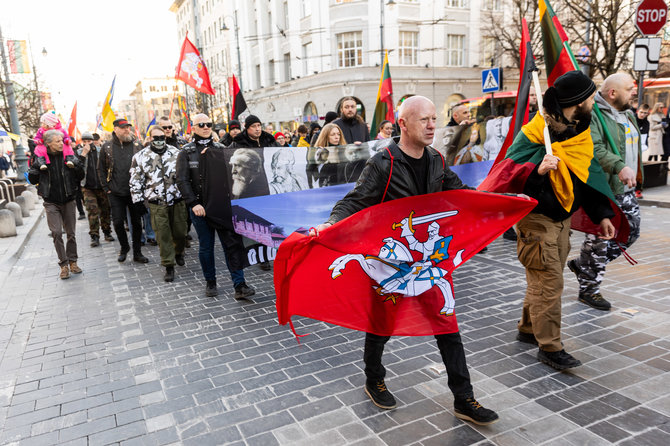 Žygimanto Gedvilos / 15min nuotr./Tradicinės Kovo 11-os eitynės „Už mūsų ir jūsų laisvę“