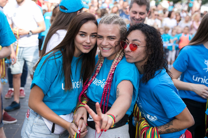 Žygimanto Gedvilos / 15min nuotr./UNICEF vaikų bėgimo Vilniuje akimirka