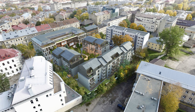 „Kenova Asset Management“ nuotr./Algirdo gatvėje iškils naujas administracinių ir gyvenamųjų patalpų kompleksas iškils