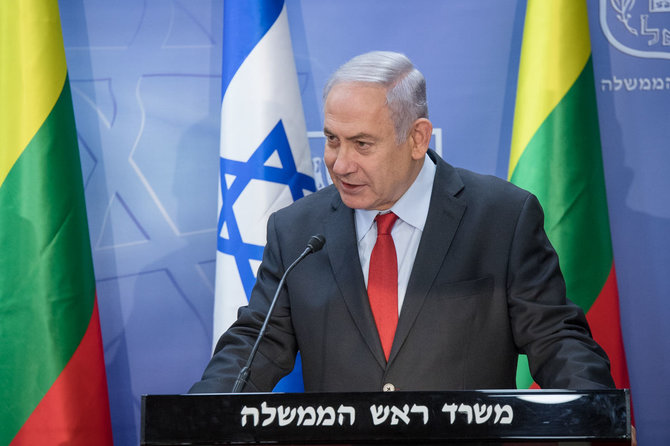 LRVK / Dariaus Janučio nuotr./Saulius Skvernelis susitiko su Izraelio premjeru Benjaminu Netanyahu