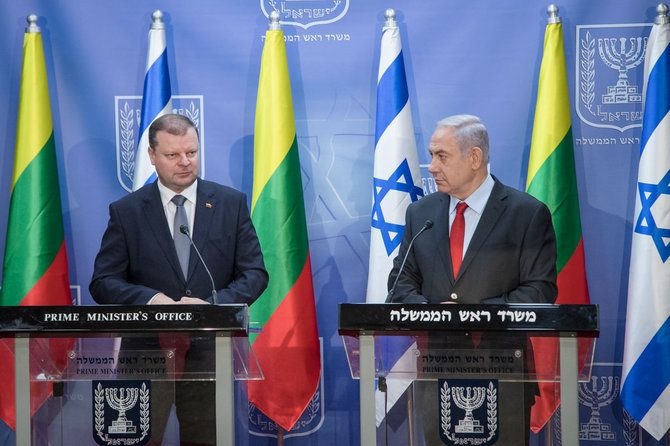 LRVK / Dariaus Janučio nuotr./Saulius Skvernelis susitiko su Izraelio premjeru Benjaminu Netanyahu