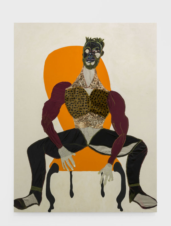 „Lewben Art Foundation“ kolekcija/Tschabalala Self, Mane, 2016. Drobė, mišri technika, 243.20x183.30 cm. 