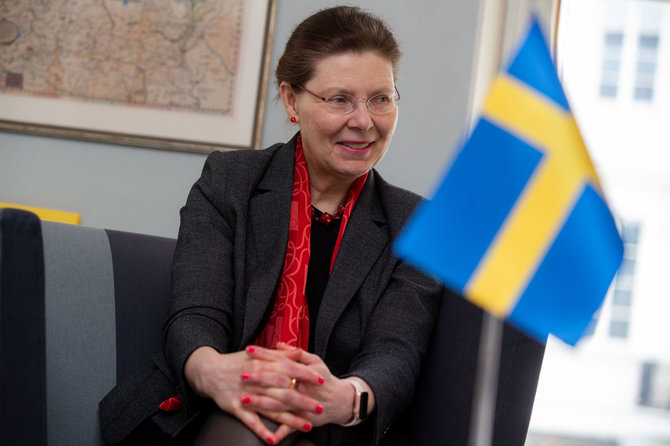 Augusto Didžgalvio nuotr./Švedijos ambasadorė Lietuvoje Maria Christina Lundqvist
