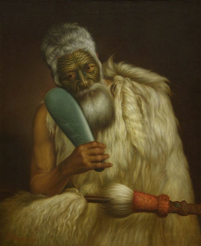 commons.wikimedia.org nuotr./Mere – gana neįprastai naudotas Naujosios Zelandijos maorių ginklas, kuris traiškė kaukoles