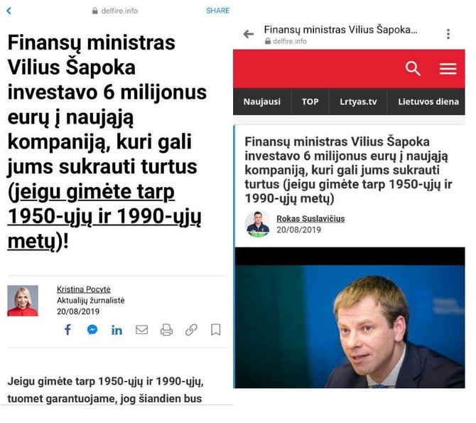 Finansų ministerijos nuotr./Vėl plinta melagingos naujienos apie finansų ministrą V.Šapoką