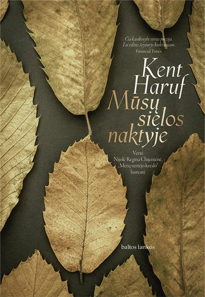 Knygos viršelis/Kent Haruf „Mūsų sielos naktyje“