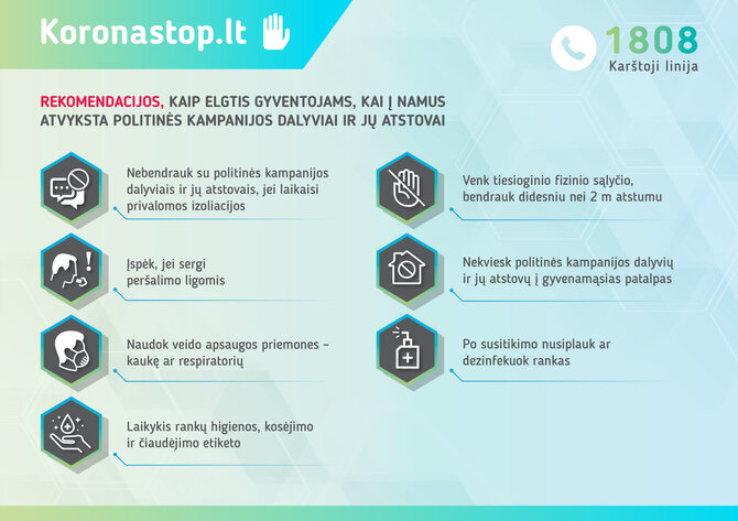 SAM nuotr./Kaip elgtis gyventojams, kai juos lanko politinės kampanijos dalyviai ir jų atstovai