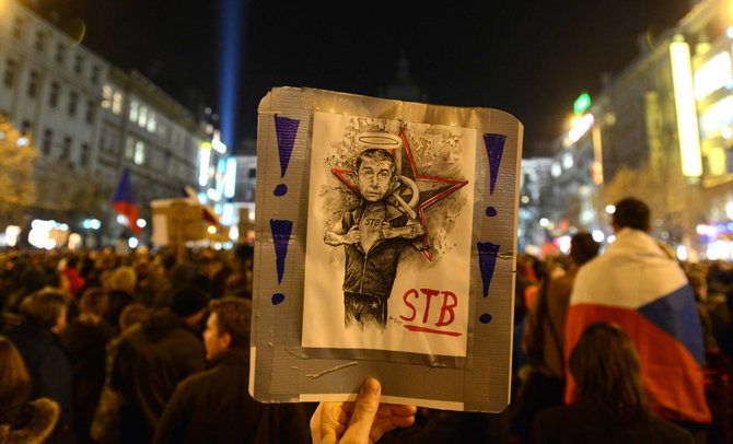 AFP/„Scanpix“ nuotr./Protestas prieš Andreju Babišą Prahoje