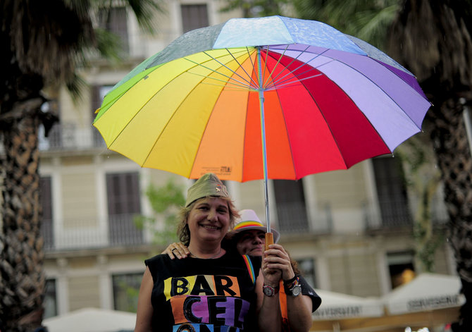 AFP/„Scanpix“ nuotr./Homoseksualų eitynės Ispanijoje