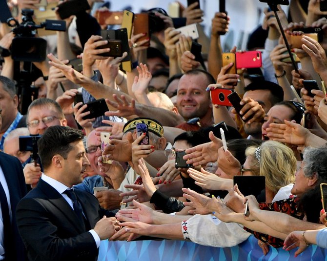 AFP/„Scanpix“ nuotr./Volodymyro Zelenskio inauguracija