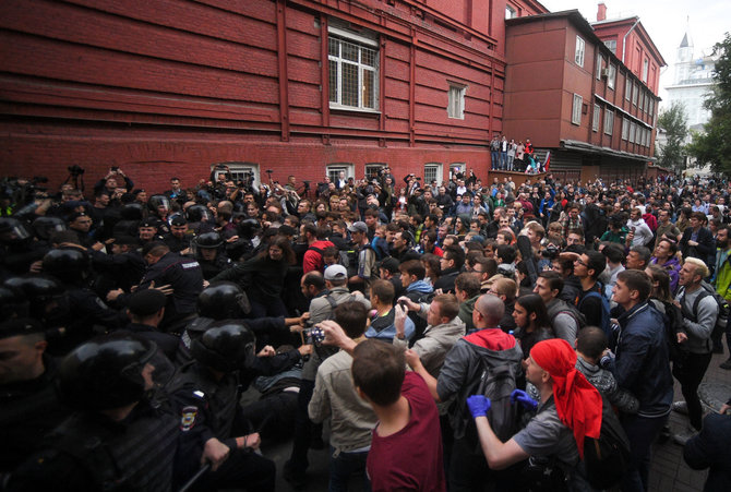 „Scanpix“ nuotr./Protestas Maskvoje