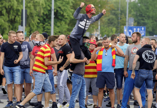 „Reuters“/„Scanpix“ nuotr./Protestas prieš „Pride“ eitynes Balstogėje