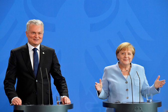 AFP/„Scanpix“ nuotr./Gitanas Nausėda ir Angela Merkel