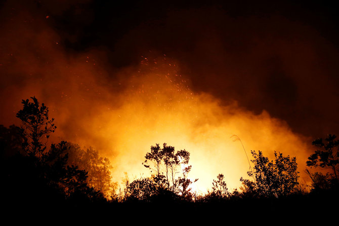 „Reuters“/„Scanpix“ nuotr./Gaisras Indonezijoje