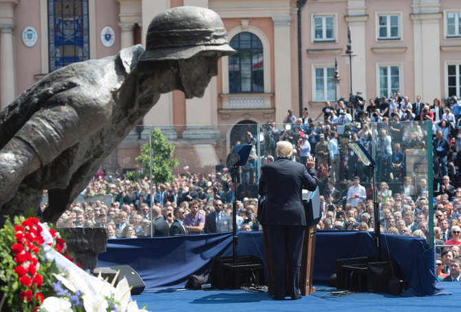 AFP/„Scanpix“ nuotr./Donaldas Trumpas Lenkijoje