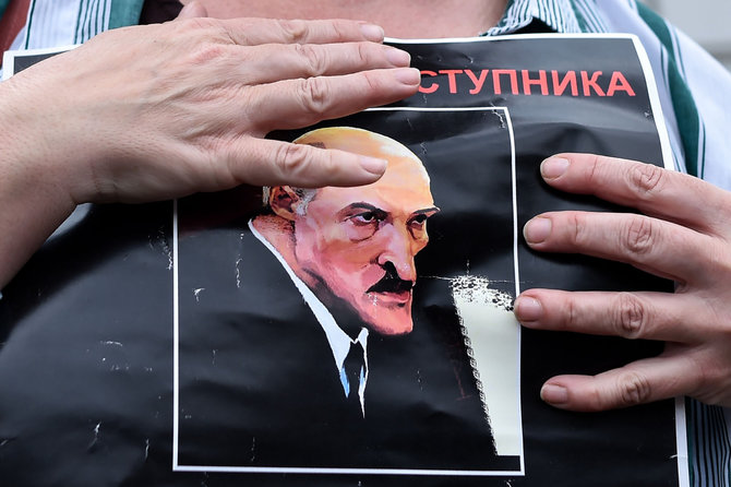 AFP/„Scanpix“ nuotr./Aliaksandro Lukašenkos karikatūra