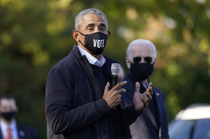 „Scanpix“/AP nuotr./Barackas Obama ir Joe Bidenas