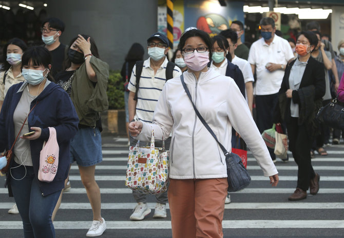 „Scanpix“/AP nuotr./Taivano sostinė Taipėjus per pandemiją