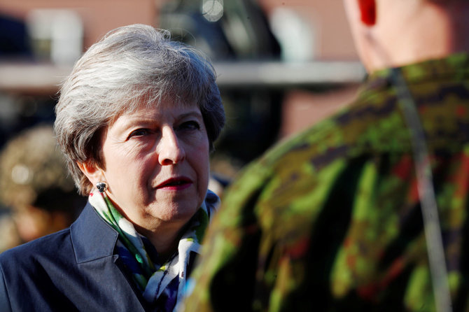 „Reuters“/„Scanpix“ nuotr./Theresa May Estijoje