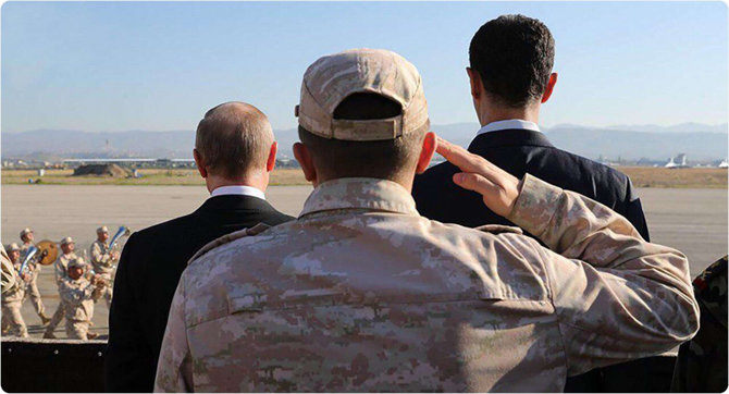 „Scanpix“/„Sipa USA“ nuotr./Vladimiras Putinas ir Basharas al Assadas Sirijoje