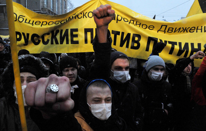 AFP/„Scanpix“ nuotr./Protestas Maskvoje 2011 metais