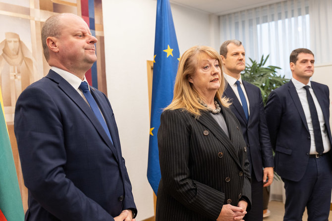 Roberto Riabovo / BNS nuotr./Saulius Skvernelis, Vilija Blinkevičiūtė, Gintautas Paluckas, Remigijus Žemaitaitis