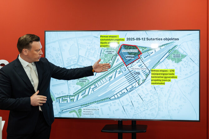 Roberto Riabovo / BNS nuotr./Vilniaus savivaldybėje pristatytas autobusų stoties projektas