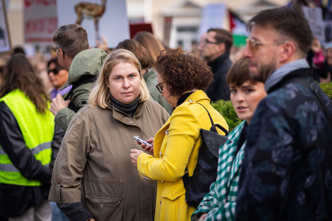 Roberto Riabovo / BNS nuotr./Kultūros bendruomenės protestas prieš kandidatą į kultūros ministrus