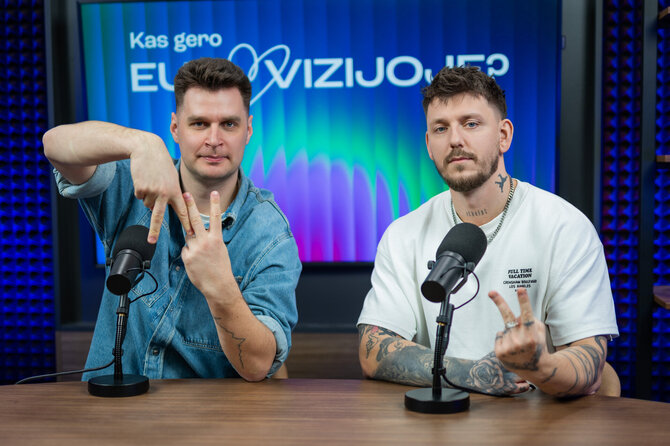 Roberto Riabovo / BNS nuotr./Laidoje „Kas gero Eurovizijoje“ – Deividas Alejūnas