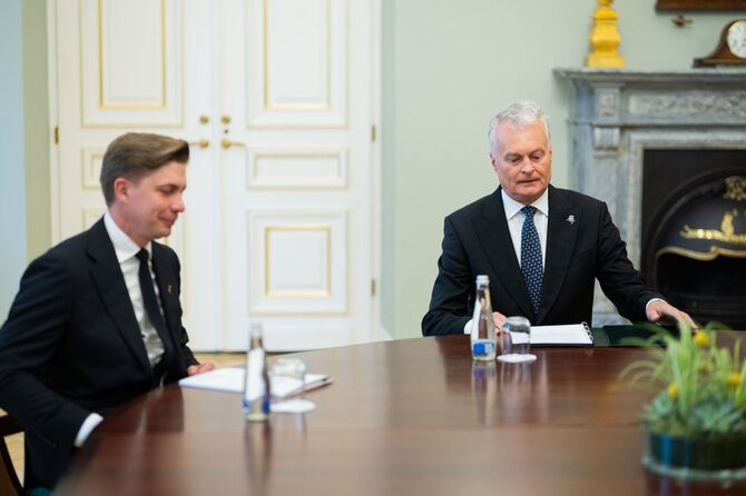 Roberto Riabovo / BNS nuotr./Prezidentas susitiko su Mindaugu Sinkevičiumi